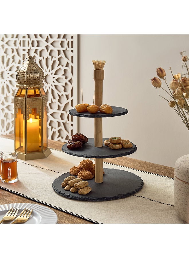 Home Box Slate 3-Tier Snack Serving Set - Image 4